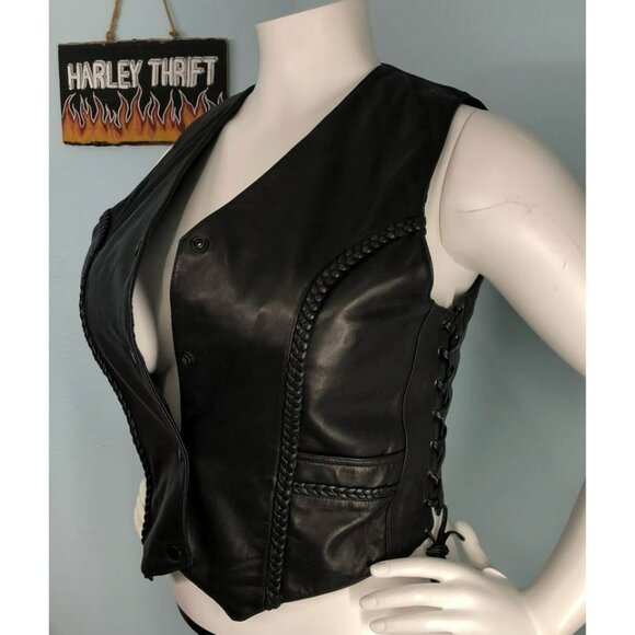 USA Bikers Dream Apparel Jackets & Blazers - VTG Motorcycle Leather Vest 2XL Women, Like New USA BIKERS DREAM APPAREL